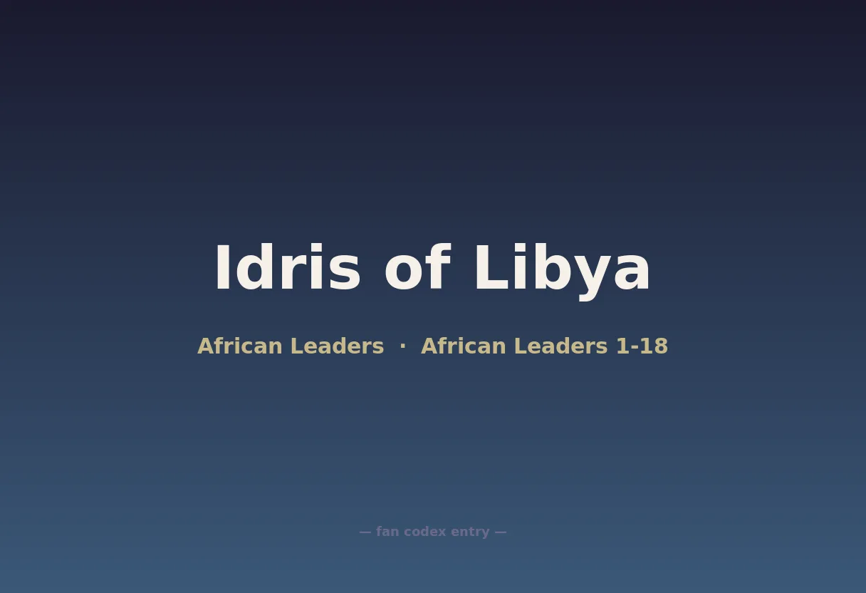 Idris of Libya